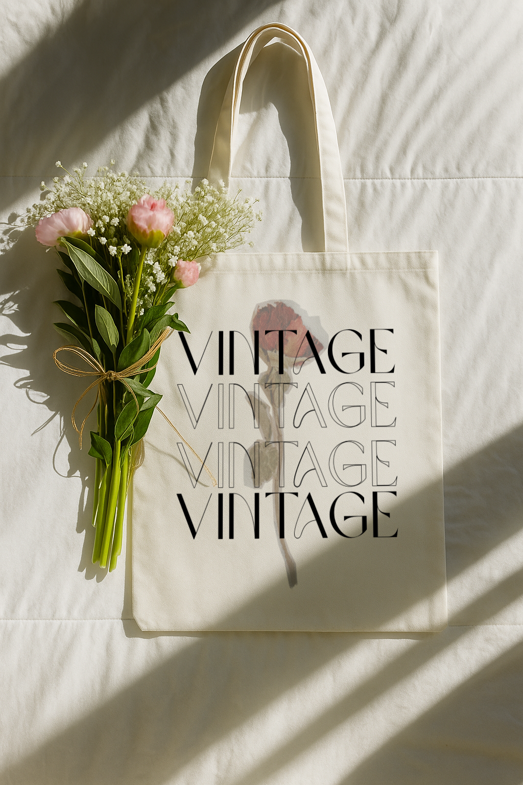 Vintage Charm Tote Bag 🌸 - Image 3