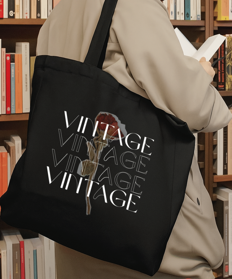 Black Cotton Canvas, vintage design style