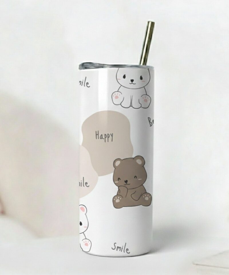 Happy Bear Minimalist Tumbler