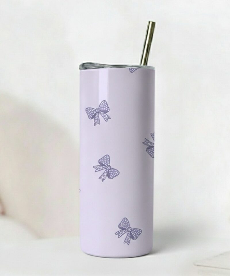 Lavender Bow Coquette Tumbler 💜