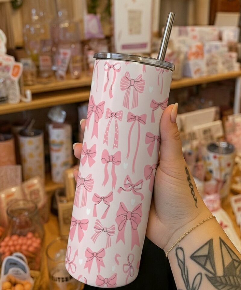 Bow-tiful Blush Tumbler 🎀